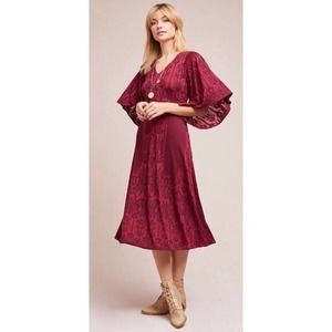Anthropologie Akemi + Kin Isolde Bell-Sleeve Dress